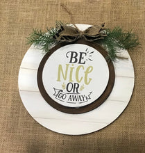 Interchangeable shiplap round sign