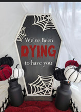Halloween coffin signs