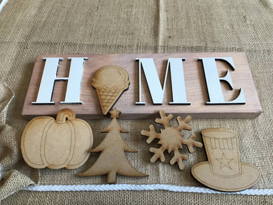 Interchangeable mini home sign