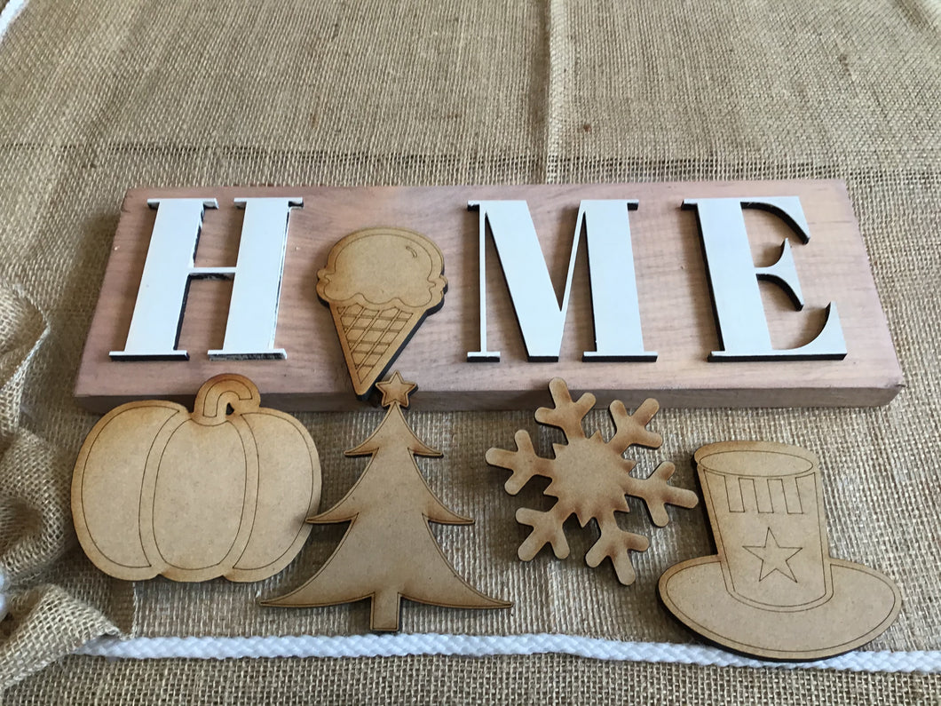 Interchangeable mini home sign