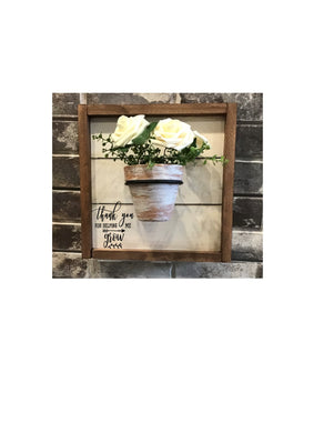 Shiplap Planter with quote