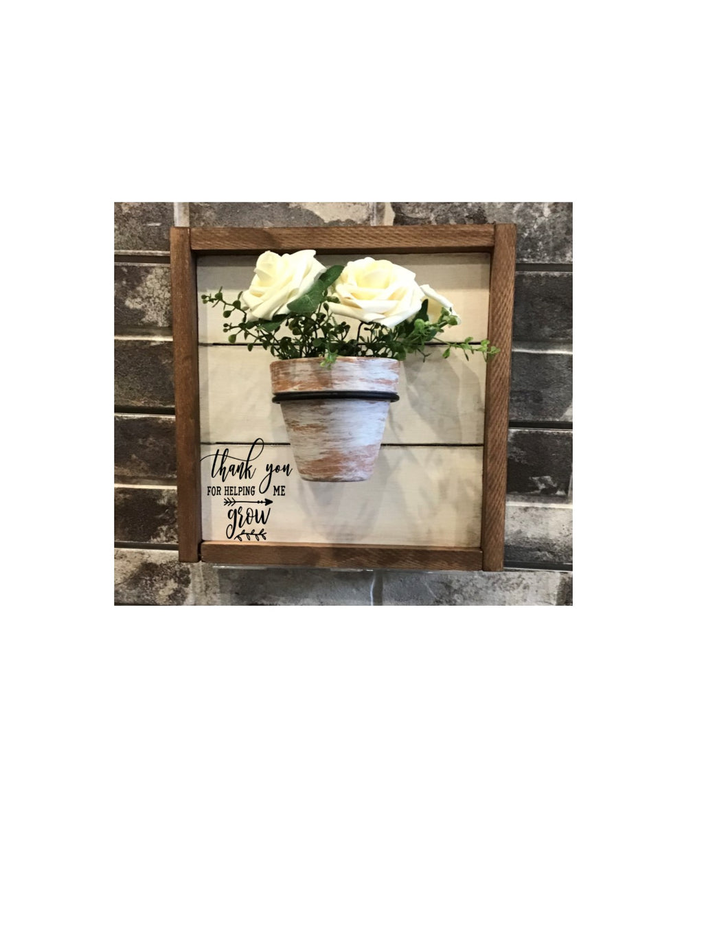 Shiplap Planter with quote